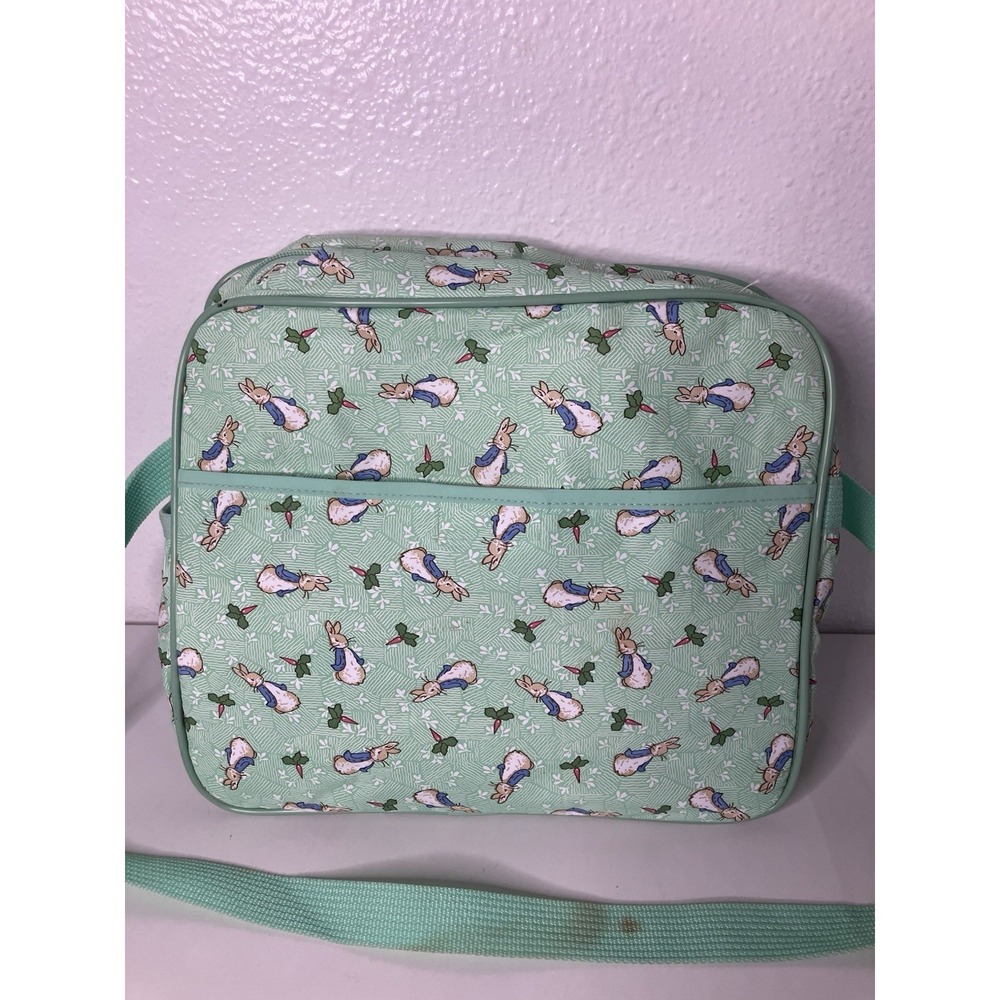 VTG Peter Rabbit Beatrix Potter Enfamil Diaper Bag Matching Small Bag Mint Green - Picture 5 of 13